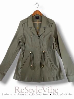 EDEN SOCIETY Women’s Size M Jacket Coat Utility Style Drawstring Waist